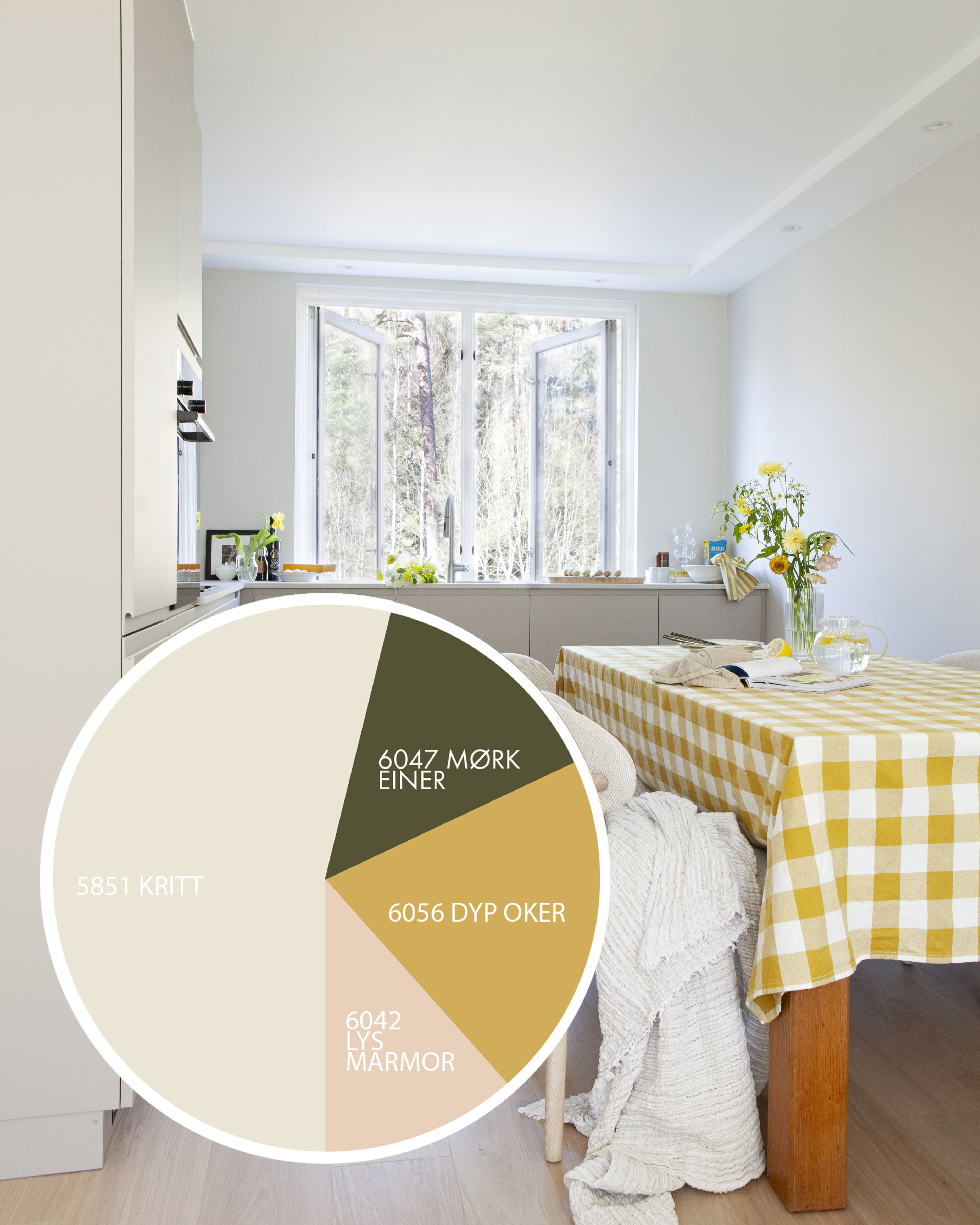 Alett kjøkken med fargekake